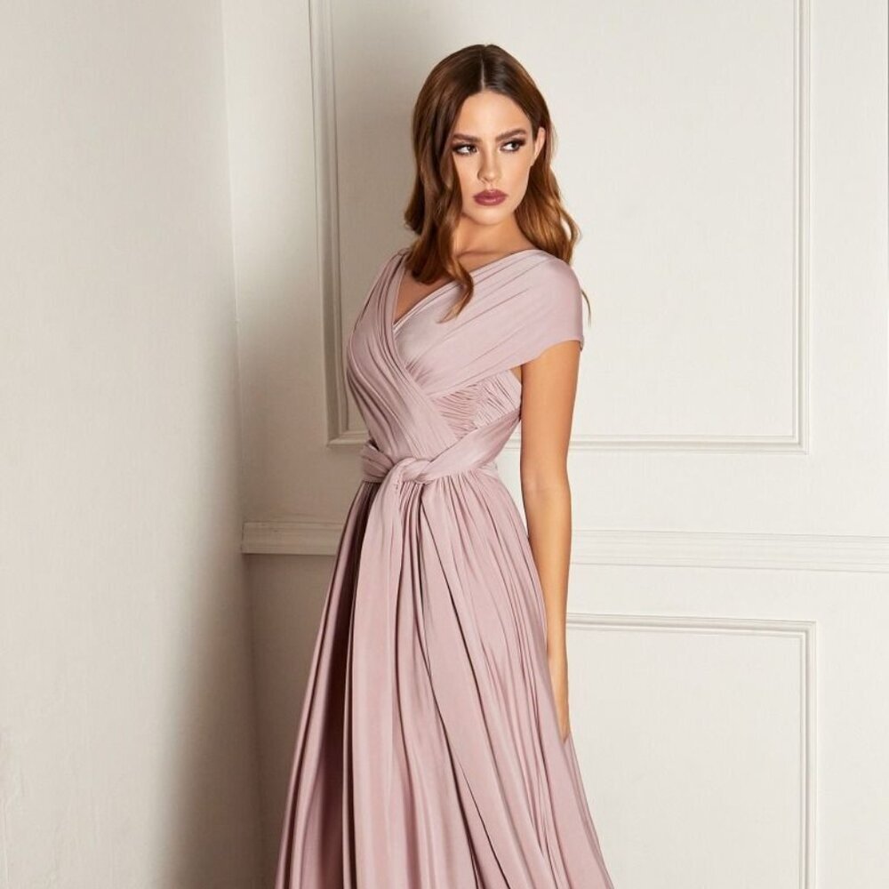 New Formal A-Line Sleeveless Dress w/ Multiway Neckline & Open Back CD CV01